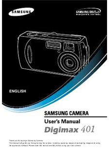 Samsung Digimax 401 manual. Camera Instructions.